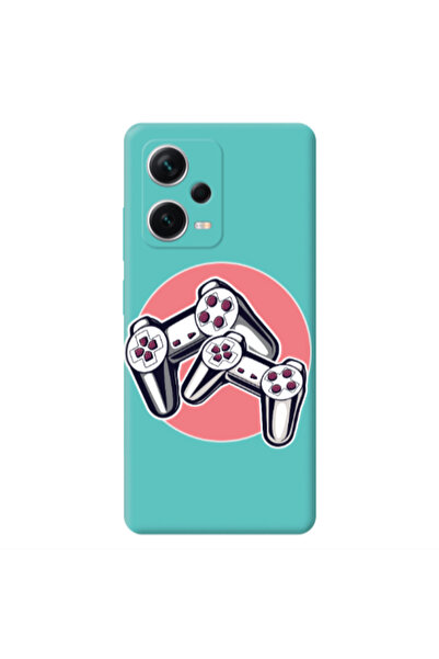 Other Xiaomi Poco X5 Retro Joysticks Turquoise Colored Silicone TPU Θήκη