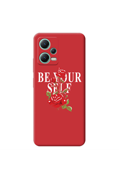 Other Xiaomi Redmi Note 12 Pro 5G Be Your Self Red Colored Silicone TPU Θήκη