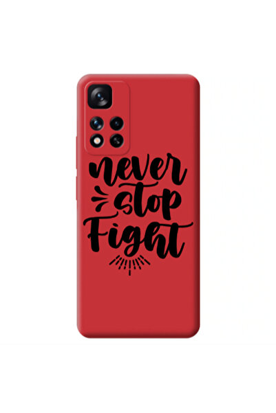Other Xiaomi Redmi Note 11 Pro 5G Never stop fight Red Colored Silicone TPU Θήκη