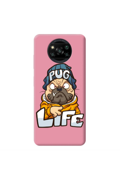 Other Xiaomi Poco X3 /X3 Pro Pug Life 2 Pink Colored Silicone TPU Θήκη