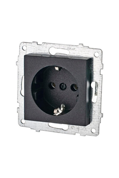 OEM Ovivo quantum grounded single socket, black