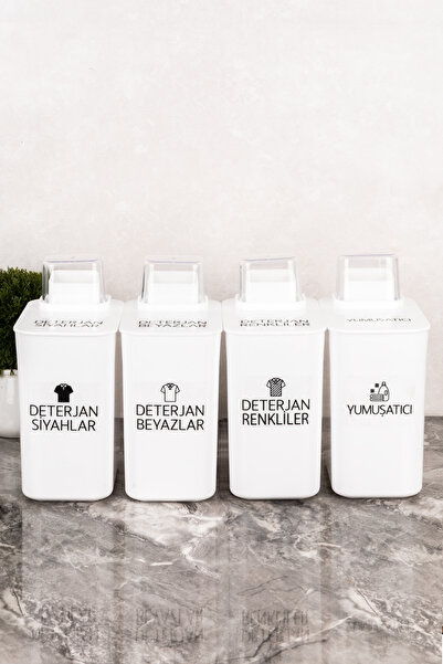 dnshome 4-Pack Colors Whites Blacks Softener 2200 ml Detergent Dispenser Self...