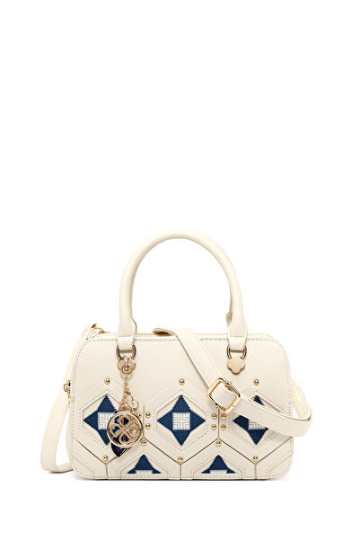 Derimod Women's Cream Long Strap Printed Shoulder Bag 26Pbd264026