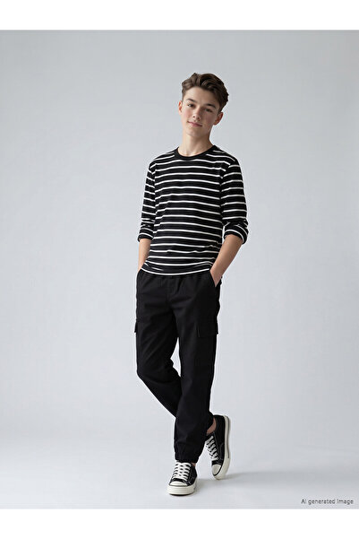 LC Waikiki Lcw Kids Black Regular Fit Boys' Jogger Pants