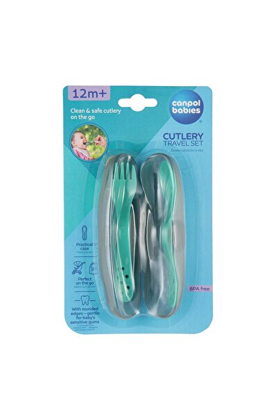 CANPOL Babies Set de Calatorie Lingurita Si Furculita 74/019_tur