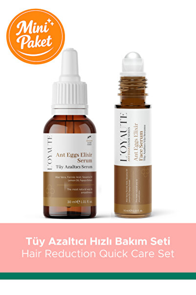 Karınca Yumurtası içeren Tüy Azaltıcı Hızlı Bakım Seti Roll On + Serum