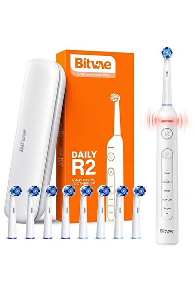 Bitvae R2 Rotating Electric Toothbrush for Adults with 8 Brush Heads, Travel ...