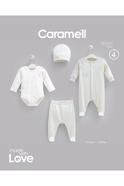 Caramell Teddy Bear Overalls Set of 4 Ze2517