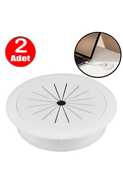 ALETÇANTAM Masa Üstü Beyaz Kablo Kanalı Kapağı Deliği Kapatma Gizleyici 6cm Y...