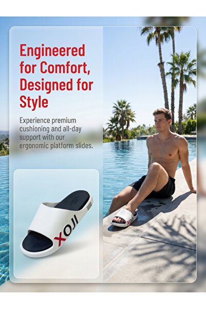 Khayrat Slipper Unisex Waterproof EVA Open Toe Slide Sandals, Striped Anti-Sk...