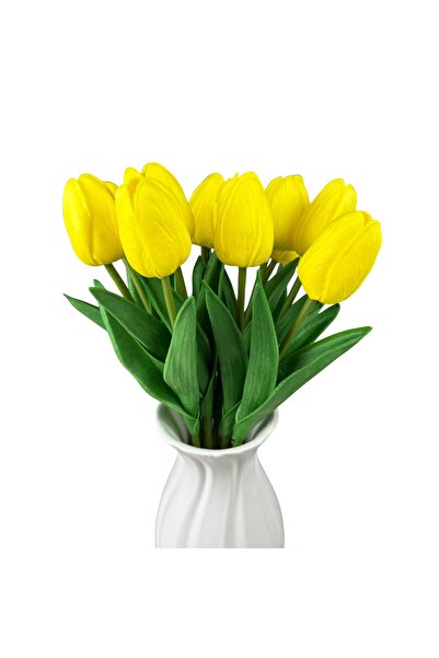 OEM Buchet de Lalele Artificiale Silicon Galben 33 cm