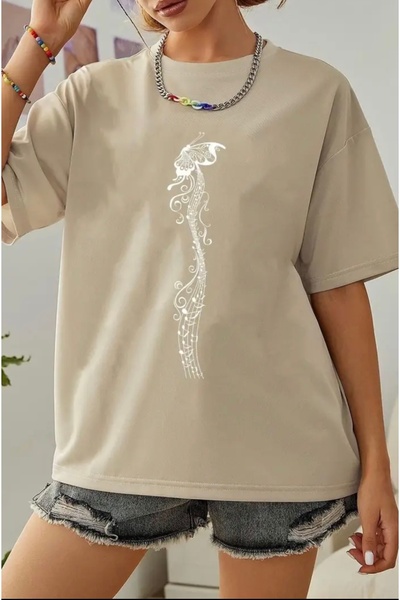 NIGRUM PARDUS New Season White Butterfly's Symphony Printed 100% Cotton Plus ...