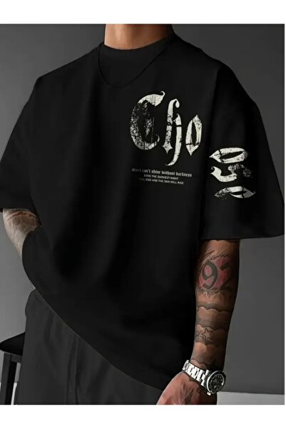 NIGRUM PARDUS New Season Chest Sleeve Printed 100% Cotton Large Size Modern M...