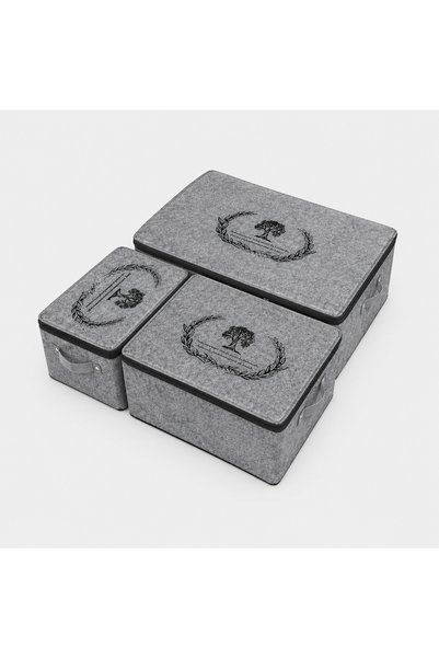 Less Home Underbed Felt Chest Set of 3 (Mini, Maxi, Mega)
