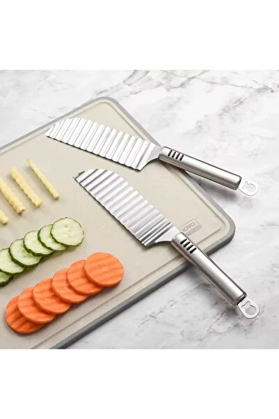 Razmo Chips Potato Cutter Shaped Vegetable and Fruit Slicer Knife Serrated St...