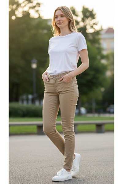 DİĞER418 (2.El)Ünlü Marka Minimalist Bej Pantolon