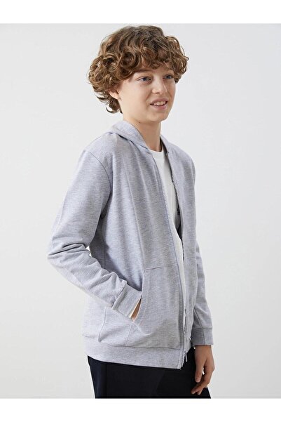 LC Waikiki Lcw Kids Hooded Boy's Zip-Up Cardigan
