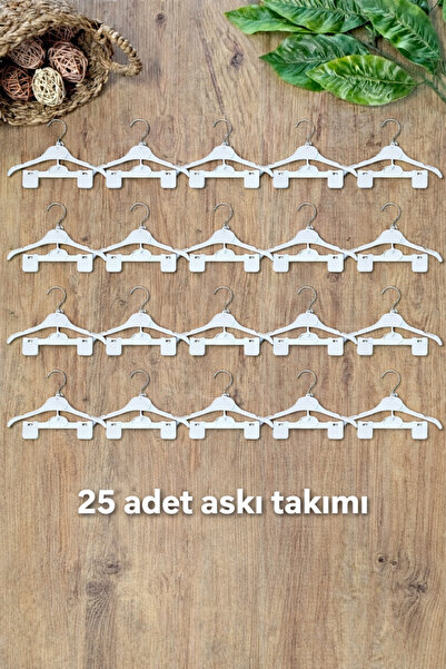 devirhesapdevri Bebek Çocuk Kıyafet Askısı (25 Çift) (50 Parça) Giyim Askısı ...