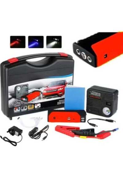 ELTRAZONE Multifunctional Car Jump Starter with Built-in Air Compressor, Port...