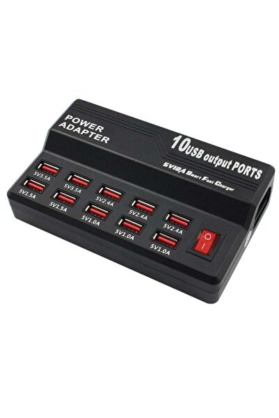 ELTRAZONE Multifunctional High Speed 10-Port USB AC to DC Power Socket USB Ch...