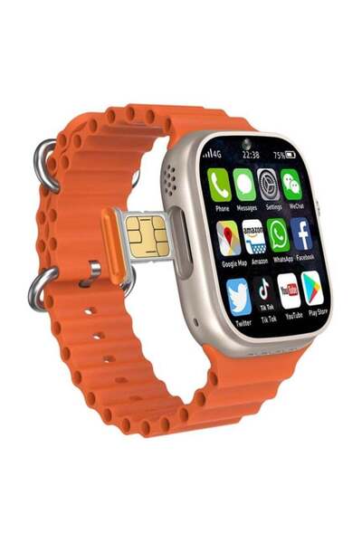 TELZEAL TC4G Smart Watch With Dual Camera And Dual Sim Card Support With 3 Pa...