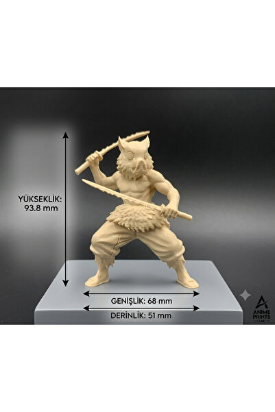 E3D PrintLAB Demon Slayer Inosuke Hashibira Heykel Masaüstü Figürü - 68x51x93...