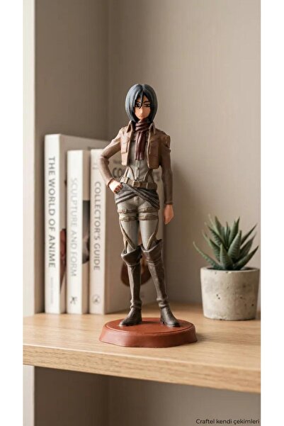 CRAFTEL Mikasa Ackerman Koleksiyonluk El Boyaması PLA Anime Figür 18 cm