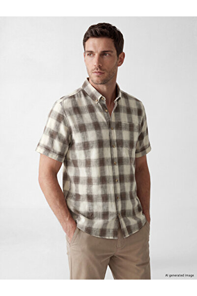 LC Waikiki Sparkling Choices from Shining Store Standard Fit Checkered Embroi...