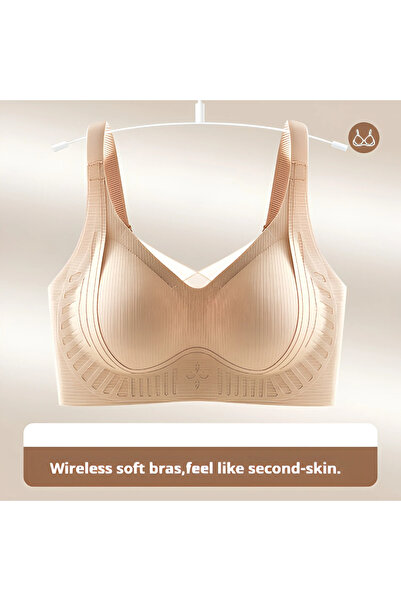 Ankaboss Seamless Bra-Curve Laser Cut Seamless Gathering Unpadded Wire-Free P...
