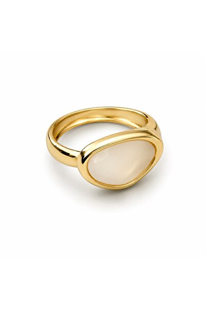 CHARMLUCKY Oval Sedefli Ring (Adjustable)