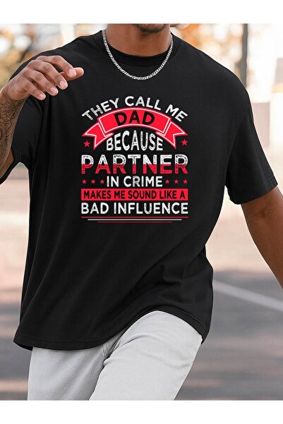 STITCHLY Men's Funny Dad Joke T-Shirt - 180g Heavyweight 100% Cotton Black Sh...