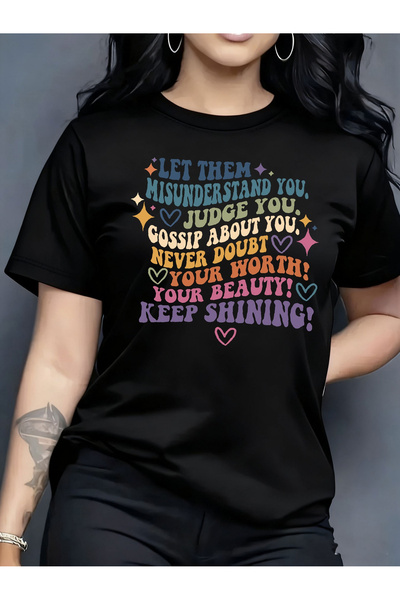 NOURAM Faith Prayer Blessing Message Creative Design Pattern Printed Fashion ...