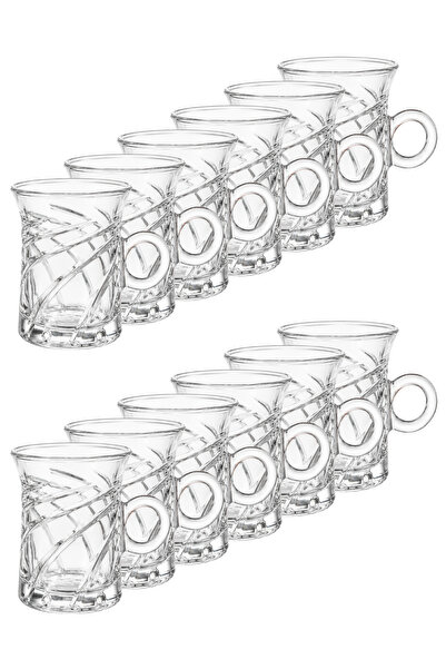 ALQANNAS Tea Cup Set 90 ml Luxury Crystal 12 Pieces