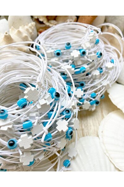 Handmade Σετ 50 τεμαχίων βραχιόλια βαπτιστικά 'Μυκόνος'