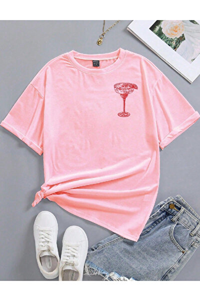 Evendi T-Shirt - Ροζ - Χαλαρή εφαρμογή