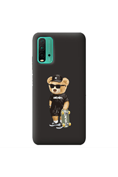 Other Xiaomi Poco M3 Bear with glasses Black Colored Silicone TPU Θήκη