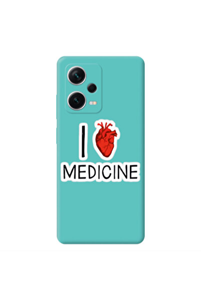 Other Xiaomi Poco X5 I Love Medicin Turquoise Colored Silicone TPU Θήκη
