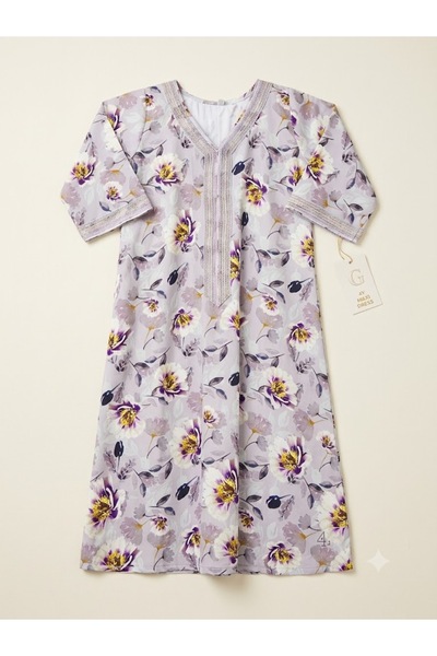 Zinora Girls Floral Jallabiya Mukhawar Kaftan Dress Size 4, Floral print, Tot...