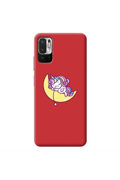 Other Xiaomi Redmi Note 10 Pro 5G Sleeping horse Red Colored Silicone TPU Θήκη