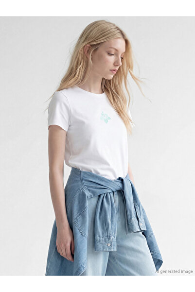 LC Waikiki Tricou de damă cu guler rotund și imprimeu floral