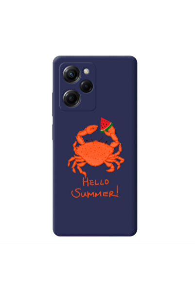 Other Xiaomi Poco X5 Pro Hello Summer! Dark blue Colored Silicone TPU Θήκη