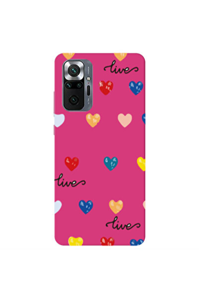 Other Xiaomi Redmi Note 10 Pro 4G Heart Lives Fuchsia Colored Silicone TPU Θήκη