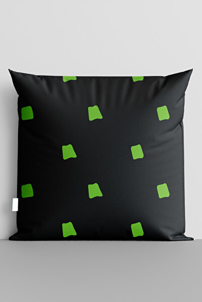 TicaretJet غطاء وسادة مطبوع رقميًا على الوجهين من Green Squares - 7171