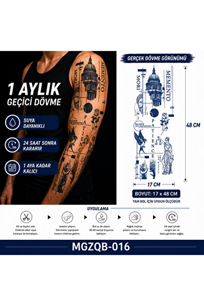 medink tattoo 1 Ay Kalıcı Sonradan Kararan Mitoloji tasarım Memento mori Pati...