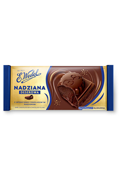 wedel Ciocolata amaruie cu umplutura de ciocolata, Wedel, 100g