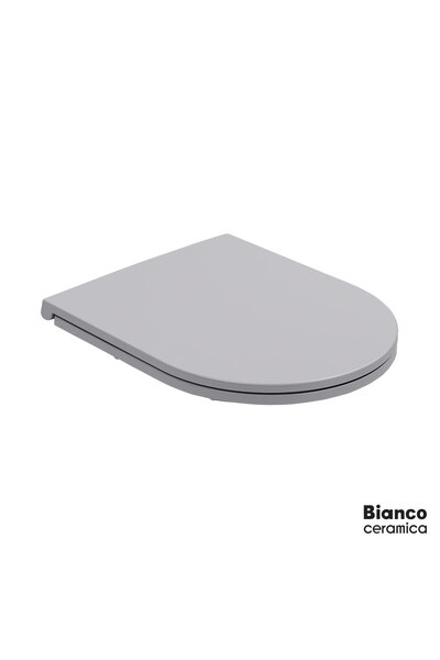 BIANCO CERAMICA Κάλυμμα καθίσματος τουαλέτας LENTA Λεπτό με απαλό κλείσιμο Γκ...
