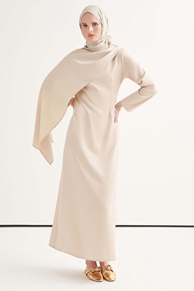carell Shawl Detailed Dress Beige