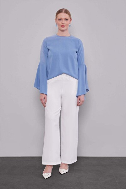 Levidor Ecru Elastic Waist Trousers