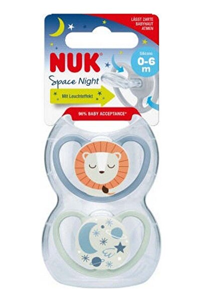 Nuk SOOTHER SPACE NIGHT 0-6M 2S: 0666