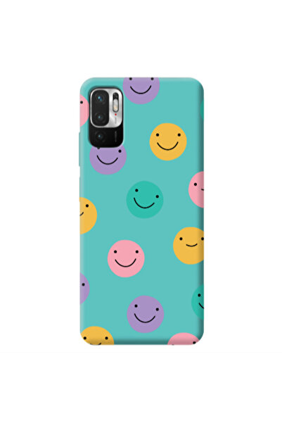 Other Xiaomi Redmi Note 10 Pro 5G Colorful smiles Turquoise Colored Silicone ...